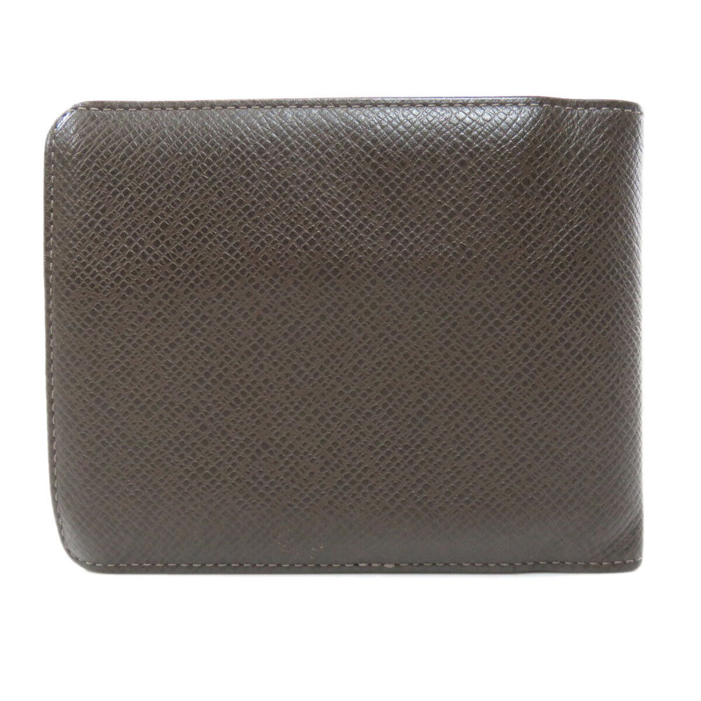 Louis Vuitton Leather Wallet Florin Bi fold Portefeuille Grizzly Taiga Black